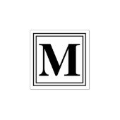 基本モノグラムイニシャル ラバースタンプ (インプリント)