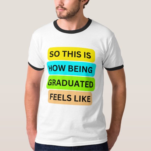 基本リンガーTシャツ白と黒SO_THIS_IS_HO Tシャツ (正面)