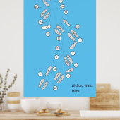 基本ワルツ18ステップメンズ ポスター (キッチン)