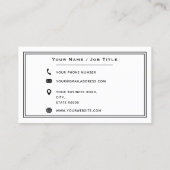 基本企業のプロフェッショナル会社のロゴ 名刺 (裏面)