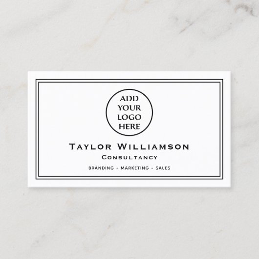 基本企業のプロフェッショナル会社のロゴ 名刺 (正面)