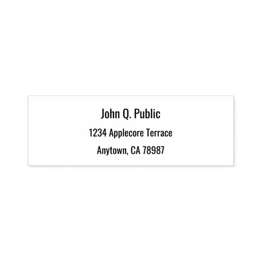 基本住所(市区町村州ZIP形式) セルフインキングスタンプ (デザイン)