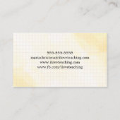 基本原則の水彩画の教育産業カードに戻る 名刺 (裏面)