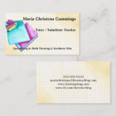 基本原則の水彩画の教育産業カードに戻る 名刺 (正面/裏面)