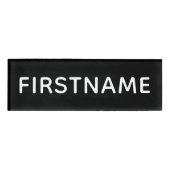 基本名前をカスタムするとタイトル – 白黒 名札 (正面)