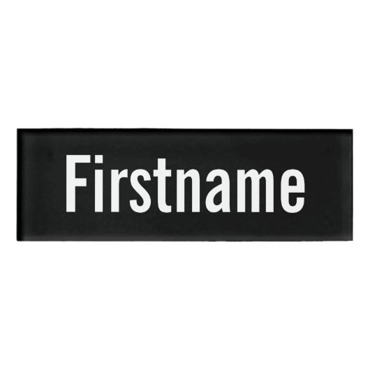 基本名前をカスタムするのみ – 白黒 名札 (正面)