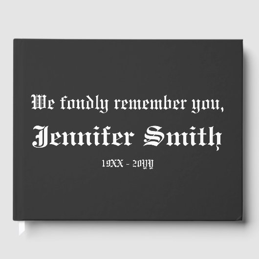 基本悔やみや弔慰ゲストブック ゲストブック (正面)