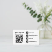 基本情報アイコンとqr名刺 名刺 (スタンド正面)