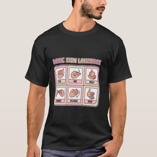 基本手話し言語音声病理学AAC Sped SLP Tシャツ (正面)