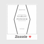 基本文字モダンキッチンパントリーJARラベル シール (シート)