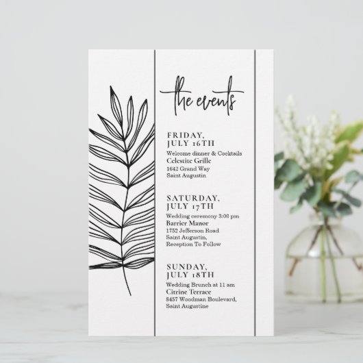 基本文字結婚のイベントのタイムライン (スタンド正面)