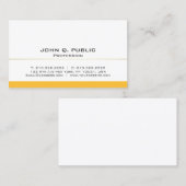 基本明白でモダンな専門のホワイトゴールド 名刺 (正面/裏面)