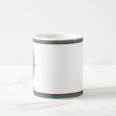 基本水カラーリースカスタムクリスマスホリデー コーヒーマグカップ (中央)