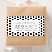 基本水玉模様モダンパターン ラベル (インサイチュ)