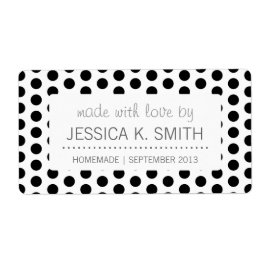 基本水玉模様モダンパターン ラベル