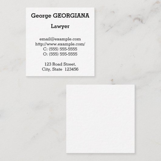 基本法プロフェッショナル名刺 スクエア名刺 (正面/裏面)