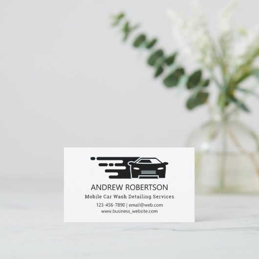基本洗車移動式自動車詳細機能 名刺 (スタンド正面)