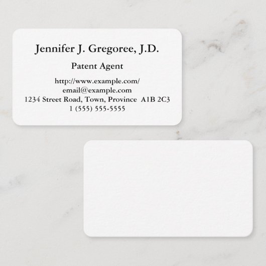 基本特許代理人名刺 名刺 (正面/裏面)