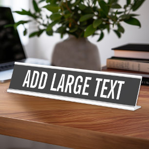 基本白黒(大名または文字) デスクネームプレート