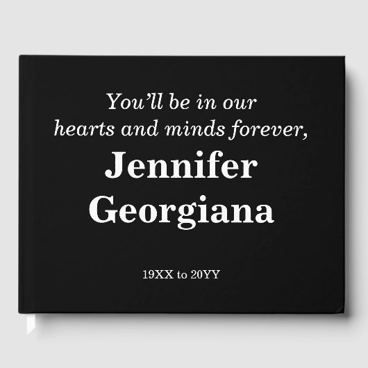 基本的で立派な葬儀/メモリアルゲストブック ゲストブック (正面)