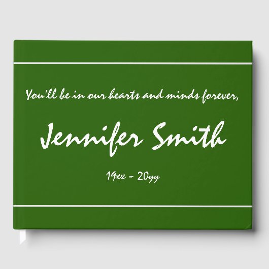 基本的で落ち着いた思い出のゲストブック ゲストブック (正面)