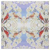 基本的で赤い鳥のカップルの生地 ファブリック (見本)