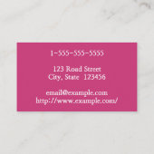 基本的で、エレガントな小児科医の名刺 名刺 (裏面)