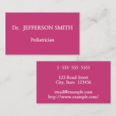 基本的で、エレガントな小児科医の名刺 名刺 (正面/裏面)