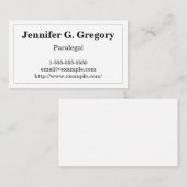 基本的で、伝統的なパラリーガルの名刺 名刺 (正面/裏面)