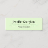 基本的で、明白なフィットネスのコンサルタントの名刺 スキニー名刺 (正面)