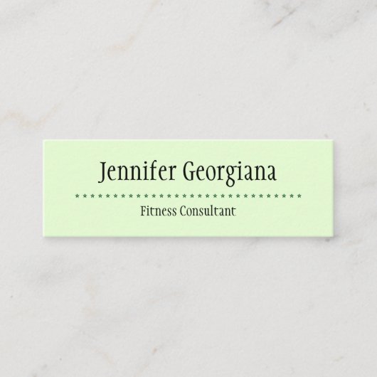 基本的で、明白なフィットネスのコンサルタントの名刺 スキニー名刺 (正面)