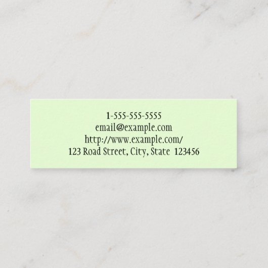 基本的で、明白なフィットネスのコンサルタントの名刺 スキニー名刺 (裏面)