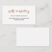 基本的なエレガントなのどのばら色の金ゴールド|のギフト登録 エンクロージャーカード (正面/裏面)