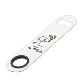 基本的なオスの棒の姿のテニス選手 スピード栓抜き (裏面アングル)