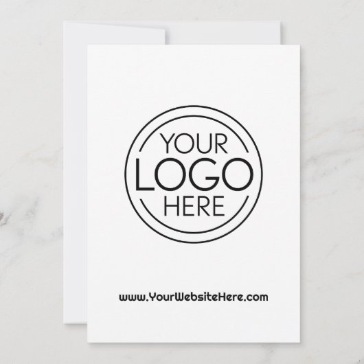 基本的なオフィスまたはビジネスロゴのオープンハウス 招待状 (裏面)