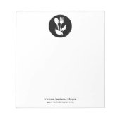 基本的なオフィスまたはビジネス会社のロゴ ノートパッド (正面)