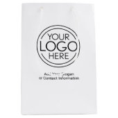 基本的なオフィスロゴと連絡先情報付きのバッグ ミディアムペーパーバッグ (正面)