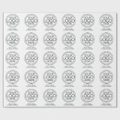 基本的なオフィスロゴと連絡先情報付きのラッピングペーパー ラッピングペーパー (フラット)