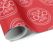 基本的なオフィス業務ロゴと連絡先情報付き ラッピングペーパー (ロールコーナー)