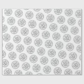 基本的なオフィス ビジネス ロゴと連絡先情報付き ラッピングペーパー (フラット)