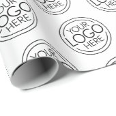 基本的なオフィス ビジネス ロゴと連絡先情報付き ラッピングペーパー (ロールコーナー)