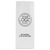 基本的なオフィス ビジネス ロゴと連絡先情報付き ワインギフトバッグ (正面)