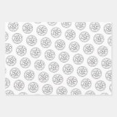 基本的なオフィス ビジネス ロゴと連絡先情報 ラッピングペーパーシート (正面)