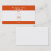 基本的なオレンジ及び白い 名刺 (正面/裏面)