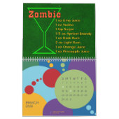 基本的なカクテルの12か月 カレンダー (3月 2026)