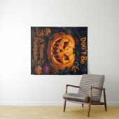 基本的なカボチャ、ハロウィーンになるなおもしろい タペストリー (インサイチュ(横))