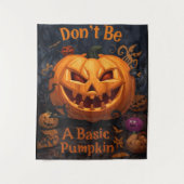 基本的なカボチャ、ハロウィーンになるなおもしろい タペストリー (正面)