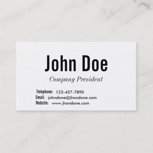 基本的なカード 名刺 (正面)