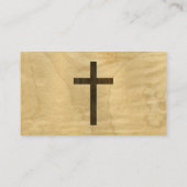 基本的なキリスト教の十字の木のベニヤのかえでのシタン 名刺 (裏面)