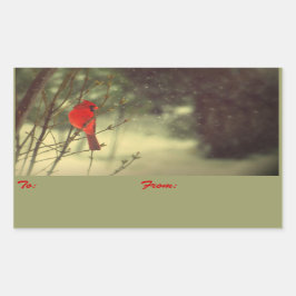 基本的なクリスマスのプレゼントのラベル 長方形シール